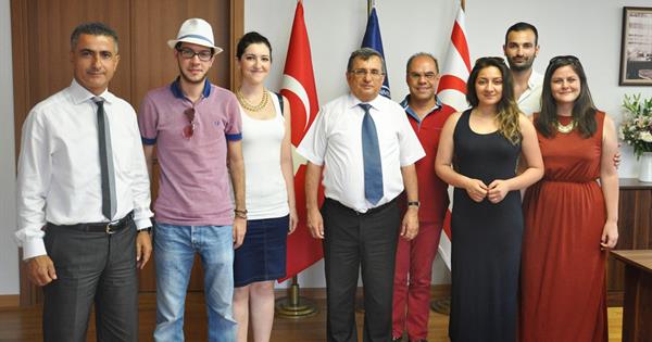SesVerSus Vocal Group Visited EMU Rector Prof. Dr. Öztoprak